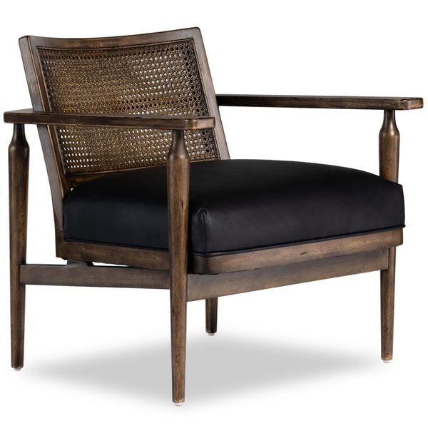 home fashion Xavier Leather Chair Carson Black by Four Hands