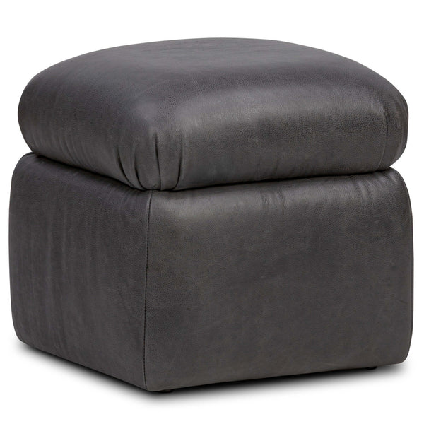home fashion Yani Leather Ottoman Palermo Black by Four Hands