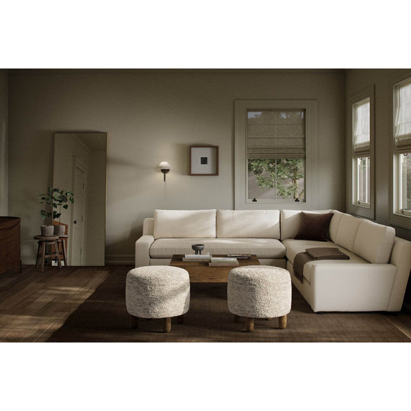 Home Fashion Yelena 3 Piece Sectional Nomad Marshmallow By Four Hands