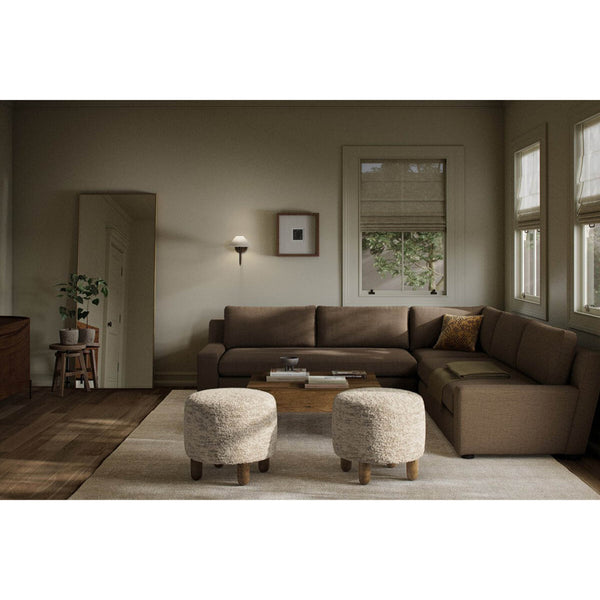 Home Fashion Yelena 3 Piece Sectional Nomad Mushroom By Four Hands
