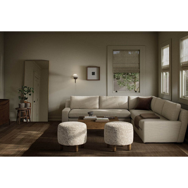 Home Fashion Yelena 3 Piece Sectional Savoy Parchment By Four Hands