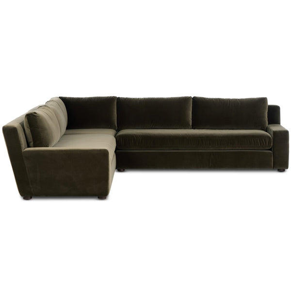 Home Fashion Yelena 3 Piece Sectional Surrey Olive By Four Hands