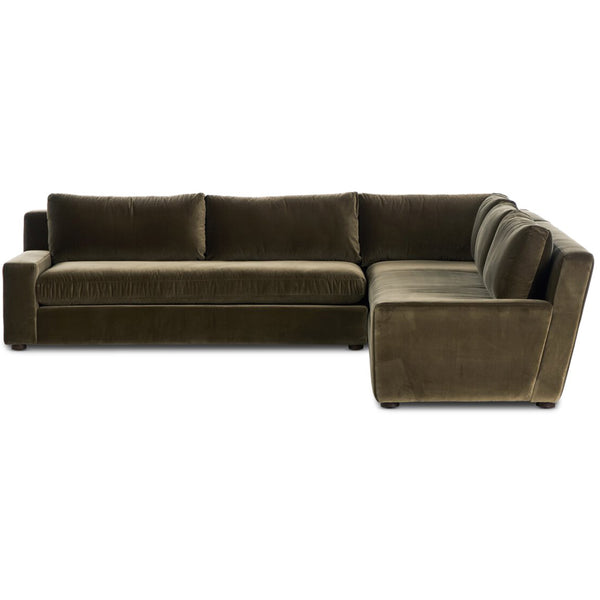 Home Fashion Yelena 3 Piece Sectional Surrey Olive By Four Hands