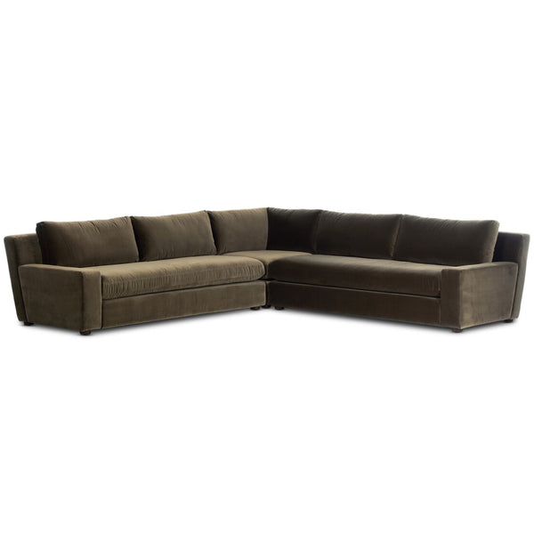 home fashion Yelena 3 Piece Sectional Surrey Olive by Four Hands