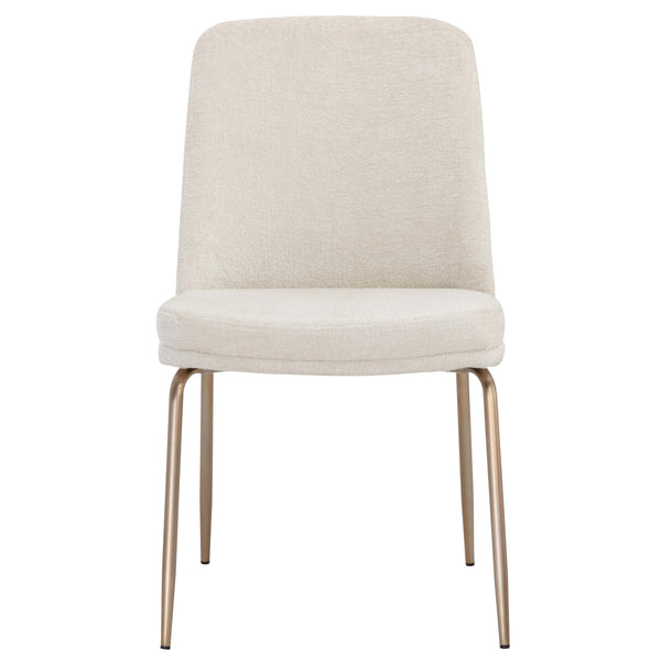 Home Fashion Zeke Dining Chair Bergen Ivory/Antique Brass Set Of 2