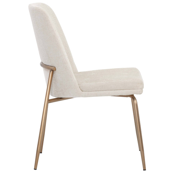 Home Fashion Zeke Dining Chair Bergen Ivory/Antique Brass Set Of 2