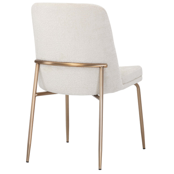 Home Fashion Zeke Dining Chair Bergen Ivory/Antique Brass Set Of 2