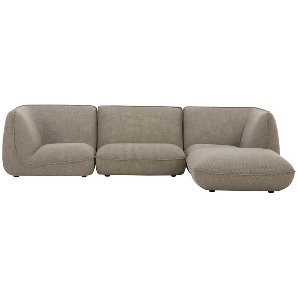 Home Fashion Zeppelin Lounge Modular Sectional Speckled Pumice