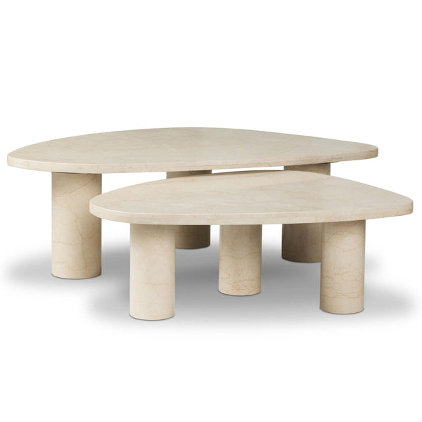 Home Fashion Zion Coffee Table Set Cream By Four Hands