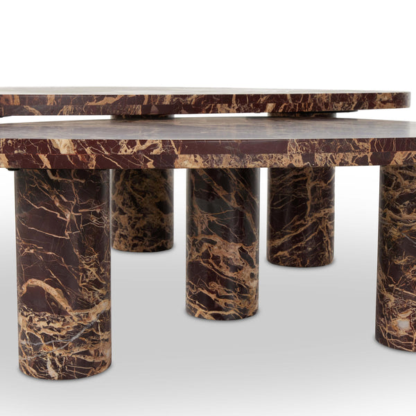 Home Fashion Zion Coffee Table Set Merlot By Four Hands