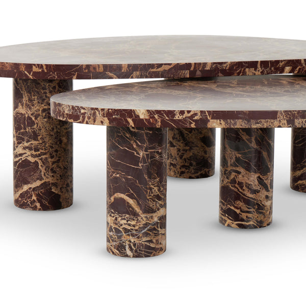 Home Fashion Zion Coffee Table Set Merlot By Four Hands