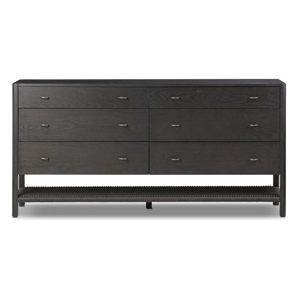 Home Fashion Zuma 6 Drawer Dresser Smoked Black By Four Hands