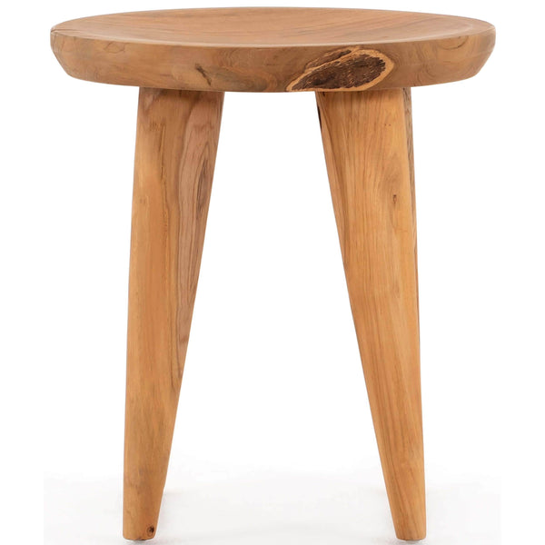 Home Fashion Zuri Round Outdoor End Table Natural By Four Hands