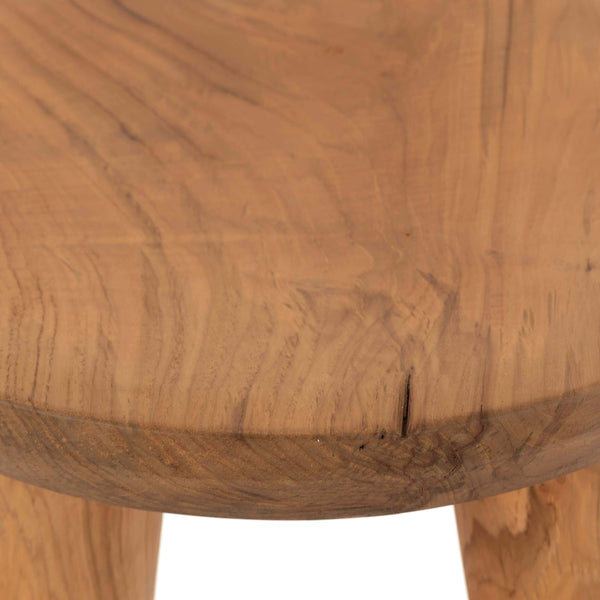 Home Fashion Zuri Round Outdoor End Table Natural By Four Hands