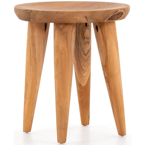 home fashion Zuri Round Outdoor End Table Natural by Four Hands